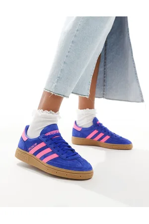 adidas Zapatillas de deporte azules y rosas con suela de goma Handball Spezial de