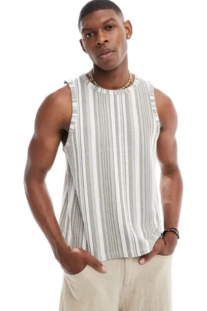 ASOS Camiseta a rayas verdes texturizadas de