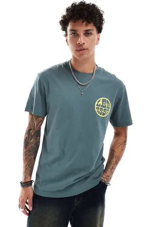 Lee Camiseta verde medio holgada con logo circular 1889 de
