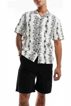 SELECTED Pantalones cortos negros de corte suelto de tejido antidesgarros de