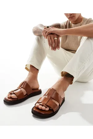 Schuh Sandalias color tostado estilo cangrejeras de cuero Santino de -Marrón