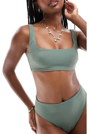 ASOS Top de bikini corto Hazel de -Verde