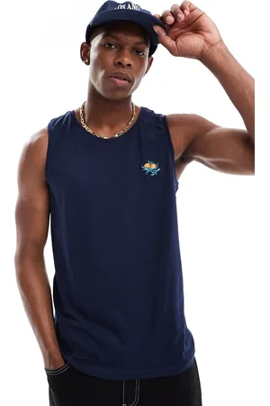 Threadbare Camiseta sin mangas con bordado de naranja de