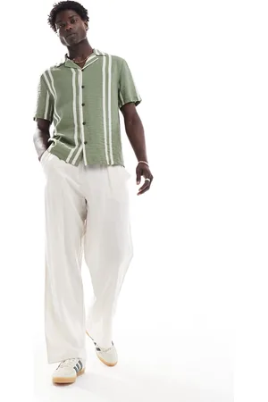 River Island Camisa con cuello con solapas con raya de