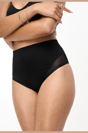ASOS Braguitas negras de talle alto con diseño moldeador de compresión media de