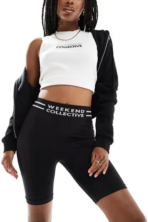 ASOS Leggings cortos negros sin costuras con logo de