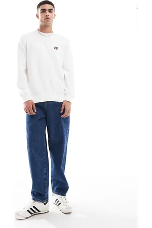 Tommy Hilfiger Jersey blanco con parche del logo de punto de