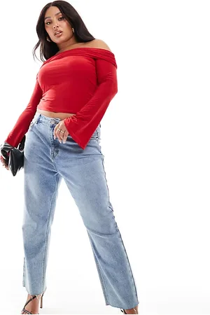 ASOS Top ceñido asimétrico de ASOS DESIGN Curve