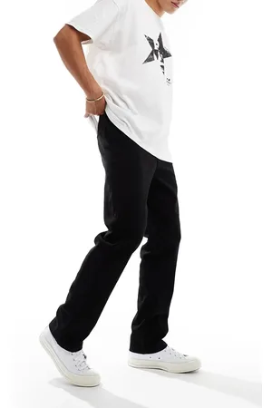 Only & Sons Pantalones chinos negros de corte recto de