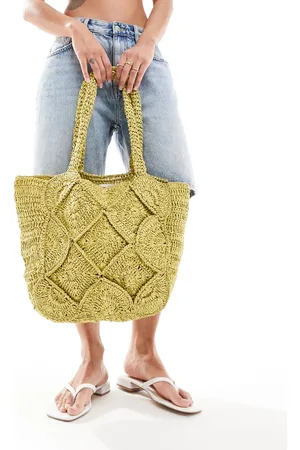 Accessorize Bolso tote playero lima de croché de