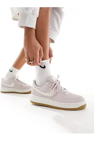 Nike Zapatillas de deporte grises y marrones Air Force 1 