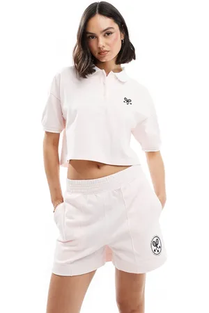 Miss Selfridge Pantalones cortos rosas de estilo tenista con diseño de espiga de (parte de un conjunto)