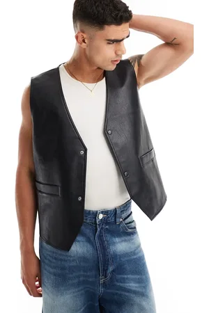 ASOS Chaleco de cuero sintético de
