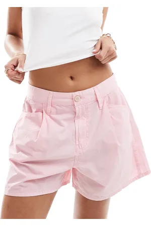 MANGO Pantalones cortos lavado de corte recto de