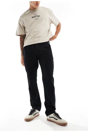 Vans Pantalones chinos negros de corte slim holgado de Authentic