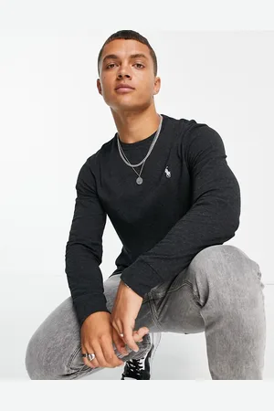 Ralph Lauren Top jaspeado de manga larga con logo de