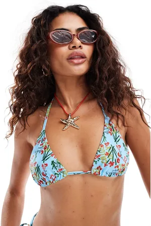 COLLUSION Top de bikini con estampado de florecitas de (parte de un conjunto)