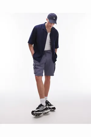 Topman Camisa de manga corta y corte cuadrado de mezcla de lino de