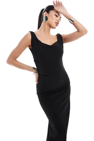 Simmi London Vestido largo ajustado de tirantes con detalle retorcido de SIMMI