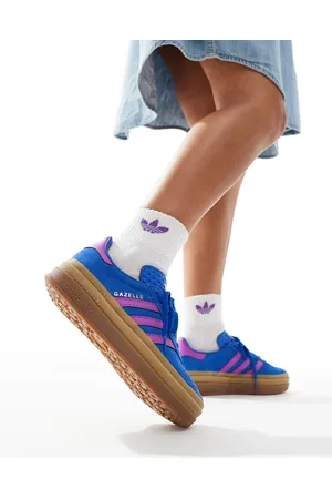 adidas Zapatillas de deporte azules con suela de goma Gazelle Bold de