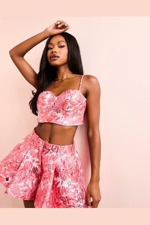 ASOS Bralette con patrón floral de jacquard y detalle de copas de (parte de un conjunto)