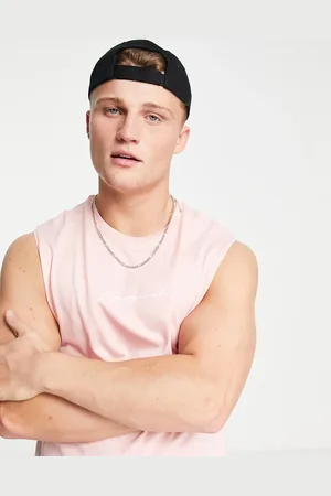 JACK & JONES Camiseta rosa extragrande sin mangas con logo de Originals-Violeta