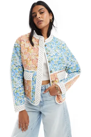ONLY Chaqueta acolchada con estampado floral tipo patchwork de -Multicolor