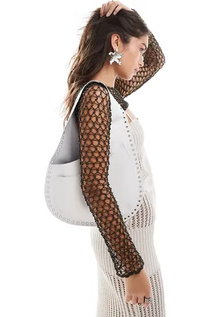 MANGO Bolso de cuero con tachuelas de x Siedrés