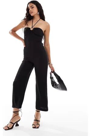 MANGO Mono largo con cuello halter con anilla de