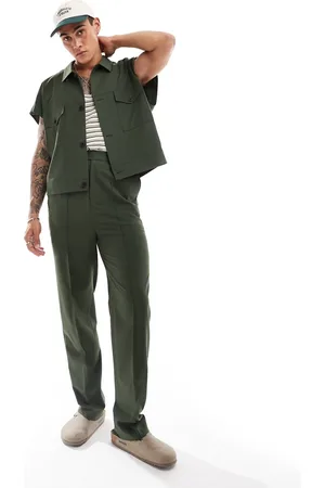 ASOS Pantalones de vestir de talle alto y corte recto de (parte de un conjunto)