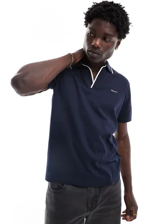 GANT Polo con ribetes en el cuello y logo de