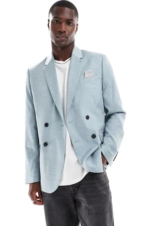 Ben Sherman Chaqueta de traje con doble botonadura de