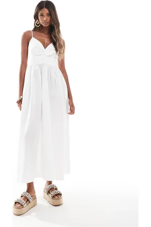 River Island Vestido midi de popelina de