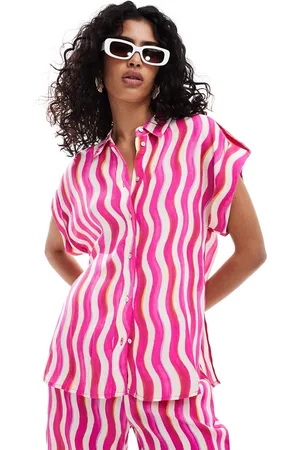 MANGO Camisa a rayas onduladas de (parte de un conjunto)