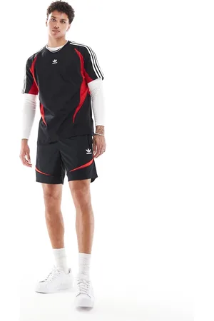 adidas Pantalones cortos negros y rojos Street de