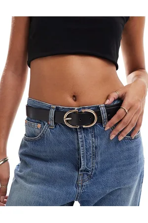 VERO MODA Cinturón con hebilla dorada semicircular de
