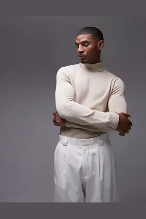 Topman Jersey básico con cuello vuelto de - neutro