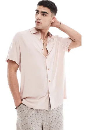 ASOS Camisa rosa polvoriento holgada de viscosa de