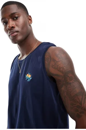 Threadbare Camiseta sin mangas con bordado de naranja de