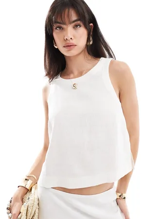 New Look Top elegante de tejido efecto lino de