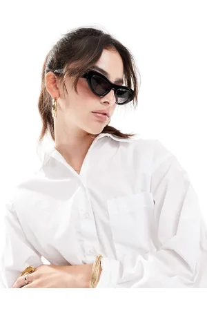 ASOS Gafas de sol negras de estilo ojos de gato angulares de