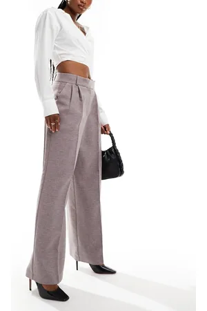 Closet Pantalones grises de pernera ancha de