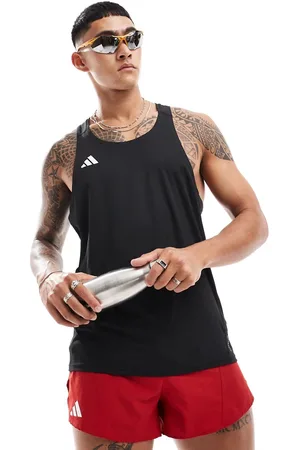 adidas Camiseta negra sin mangas Adizero Essentials de adidas Running