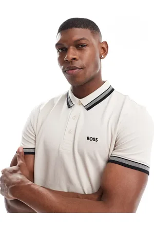HUGO BOSS Polo claro con ribetes Paddy de - neutro