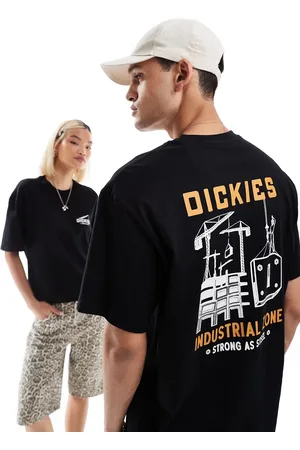 Dickies Camiseta negra con estampado gráfico industrial de