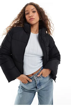 Monki Chaqueta negra acolchada de