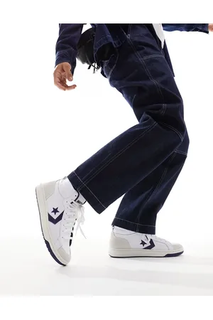 Converse Zapatillas de deporte blancas y azules Pro Blaze V2 de