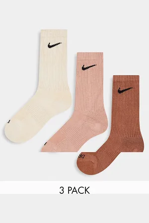 Nike Pack de 3 pares de calcetines en tonos beis Everyday Plus Cushioned de