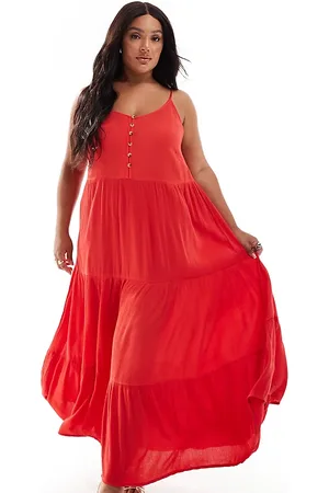 Yours Vestido midi de tirantes de tejido efecto rugoso de