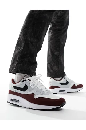 Nike Zapatillas de deporte blancas y burdeos Air Max 1 de